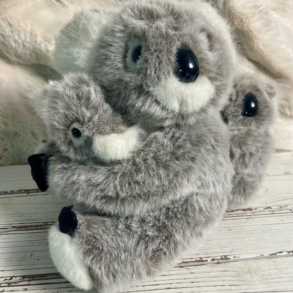 CLEAN Vintage 1994 Kiwi Koala with 2 Babies 10" GANZ Plush Stuffed Animal - Picture 2 of 15